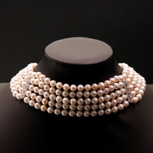 Five-Strand Choker Pearl Necklace