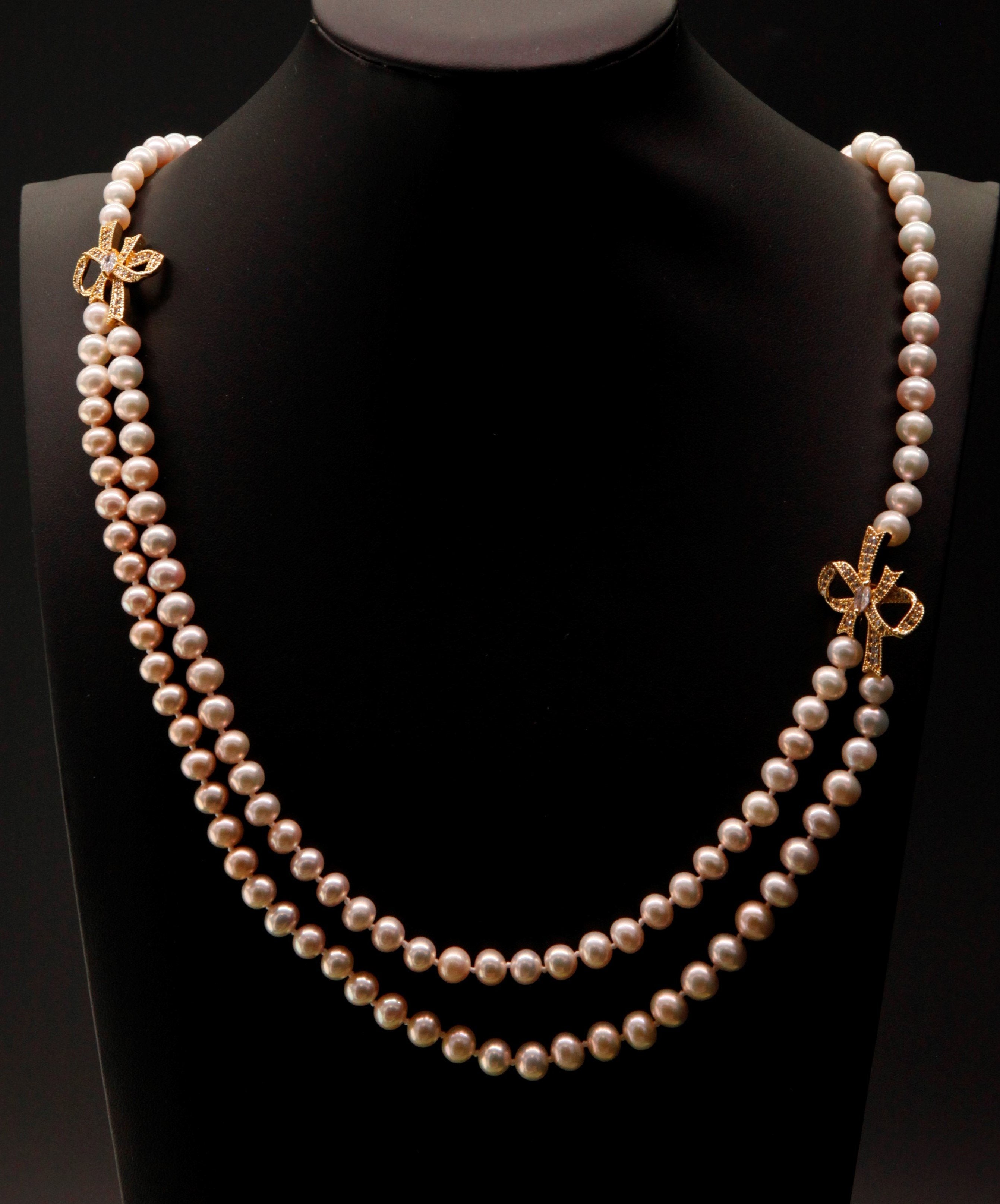 Pale Gold Pearl Necklace