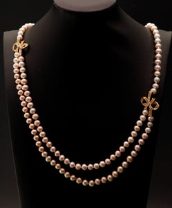 Pale Gold Pearl Necklace