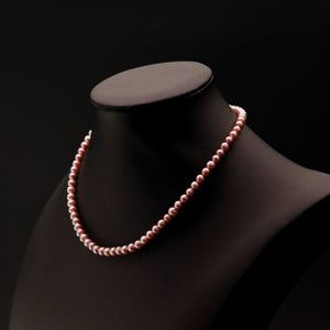 Classic Pearl Necklace & Bracelet Set- Purple