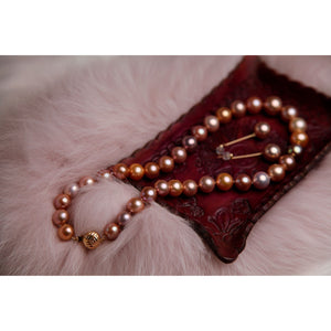 Classique Collier de Perles et Bracelet Violet