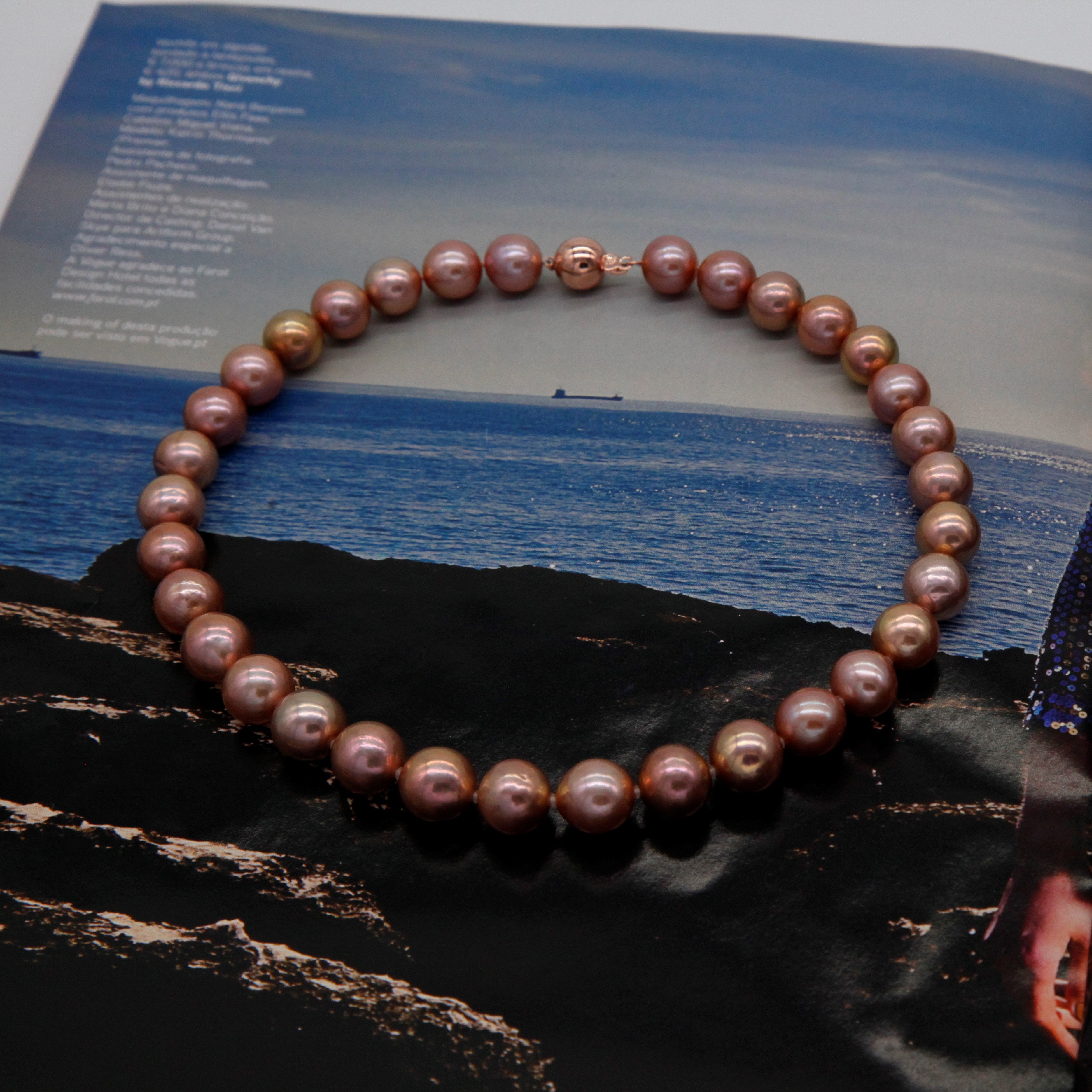 Classique Collier de Perles et Bracelet Violet