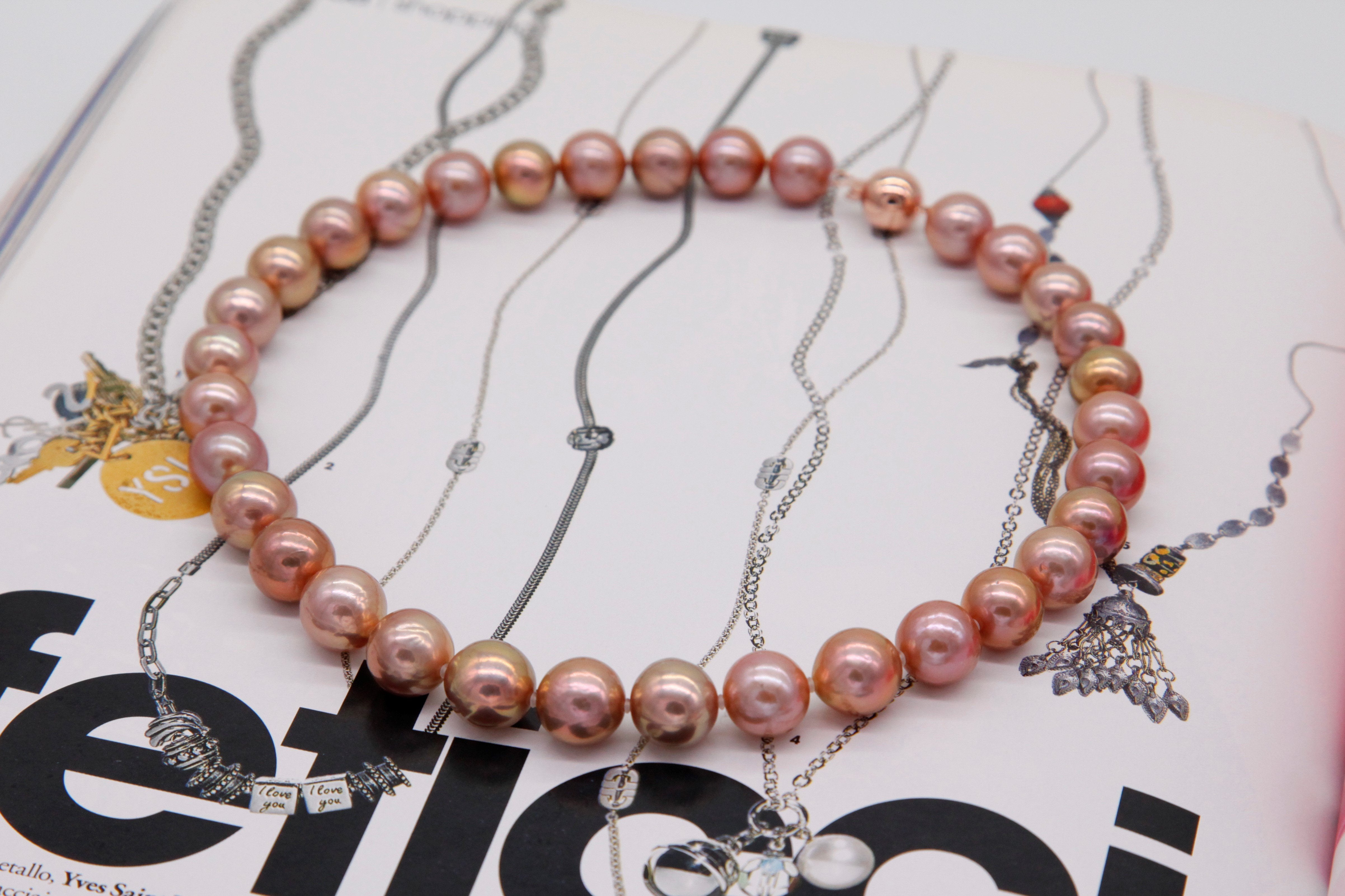 Classique Collier de Perles et Bracelet Violet