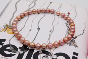 Classique Collier de Perles et Bracelet Violet