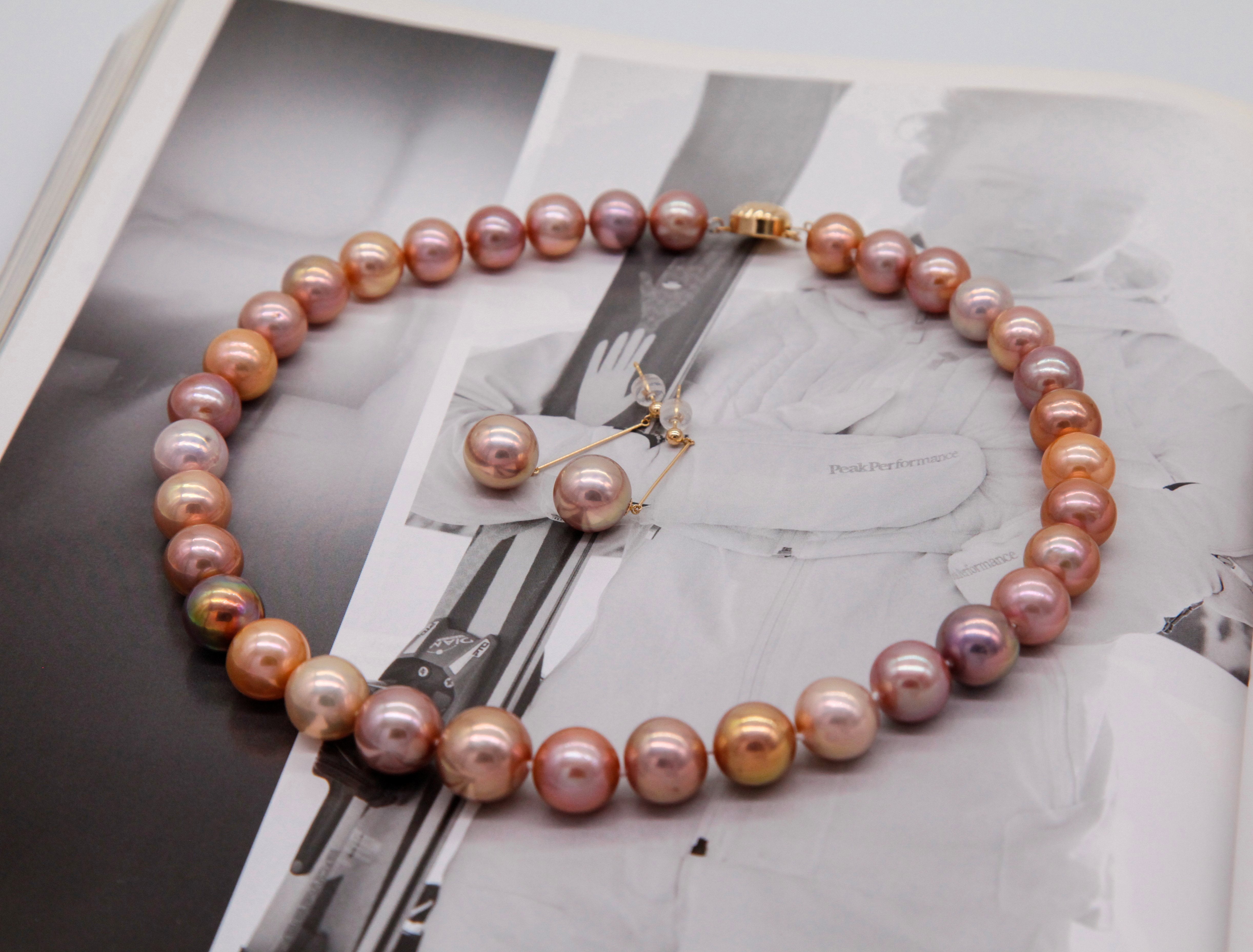 Classique Collier de Perles et Bracelet Violet