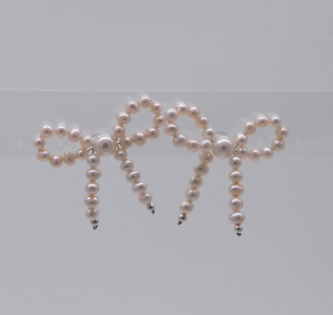 Bowknot Pearl Choker- Earrings Set