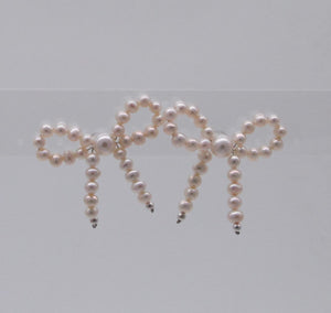 Bowknot Pearl Choker- Earrings Set