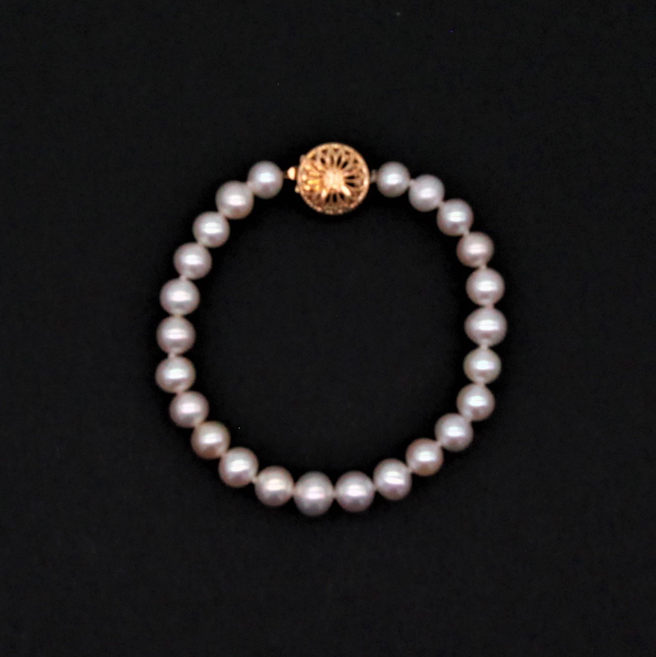 Collar clásico de perla y conjunto de pulsera- blanco