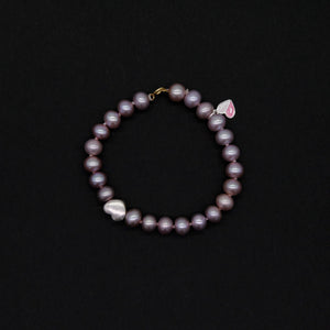 Pearl and Queen Conch Shell Charms Bracelet