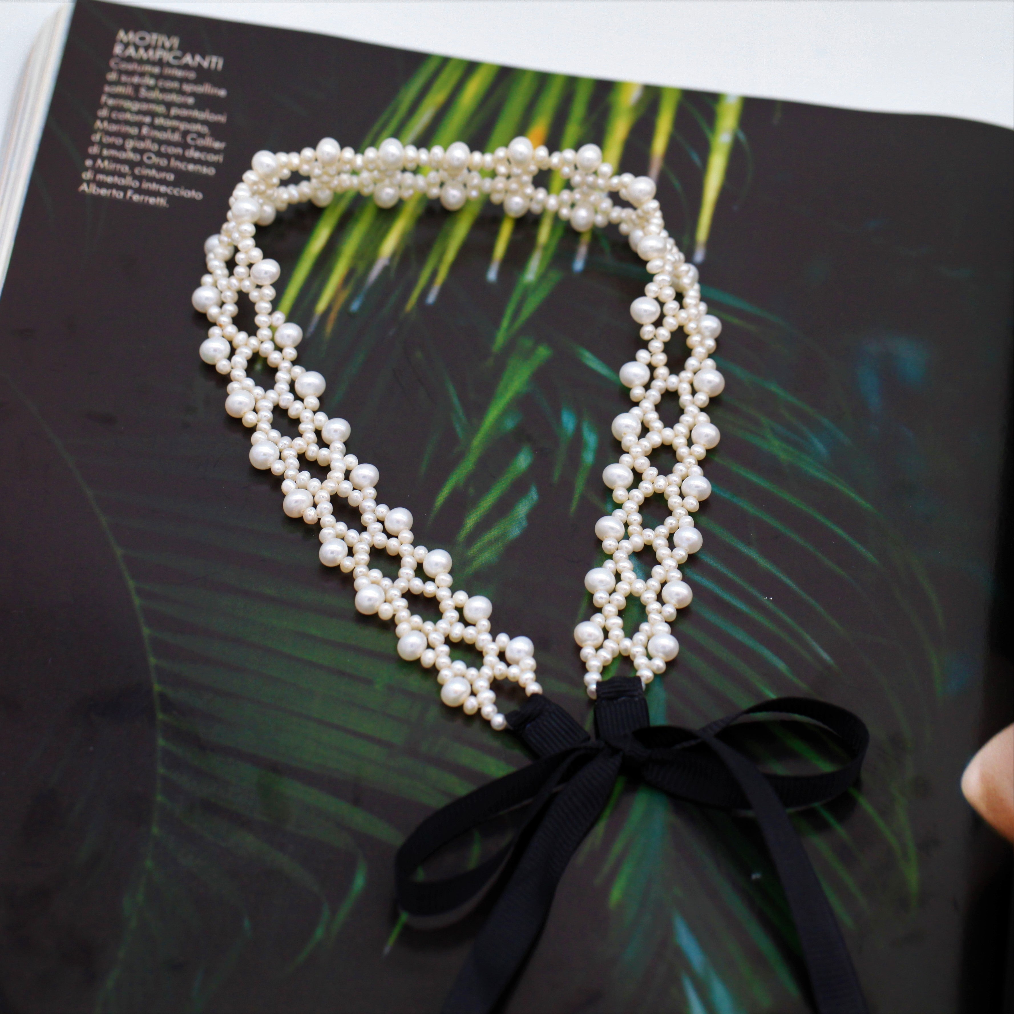 Estrela Barroco Pérola Gargantilha Bracelete Conjunto de
