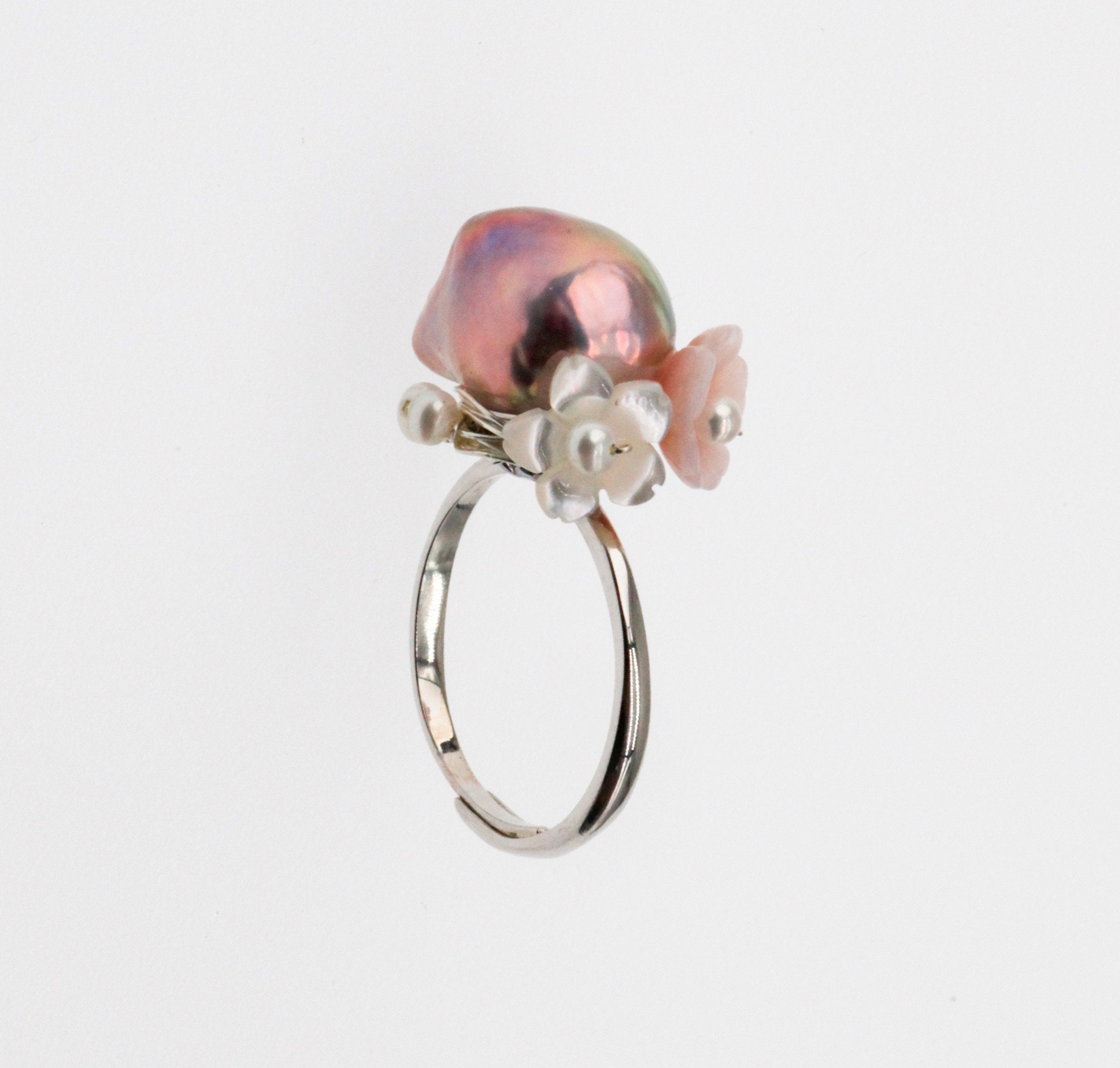 Tulip Baroque Pearl Ring