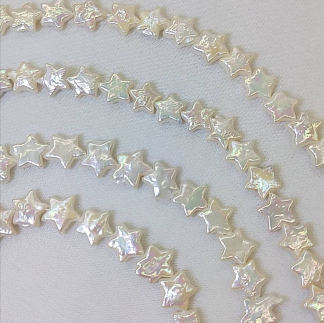 Pendientes de perlas barrocas con forma de estrella