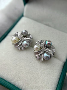 Pastel Akoya Baby Pearl Earrings