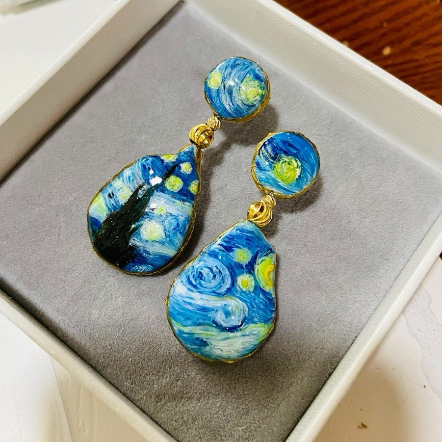 Boroque Pearl Earrings- The Starry Night