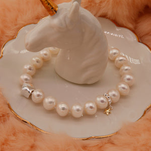 Pulsera de Pearl con 925 encantos de la plata de ley （ 请设置为 16个Variant， 