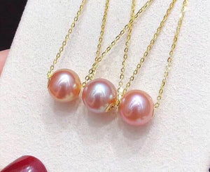 Tour de cou en cuir avec pendentif perle