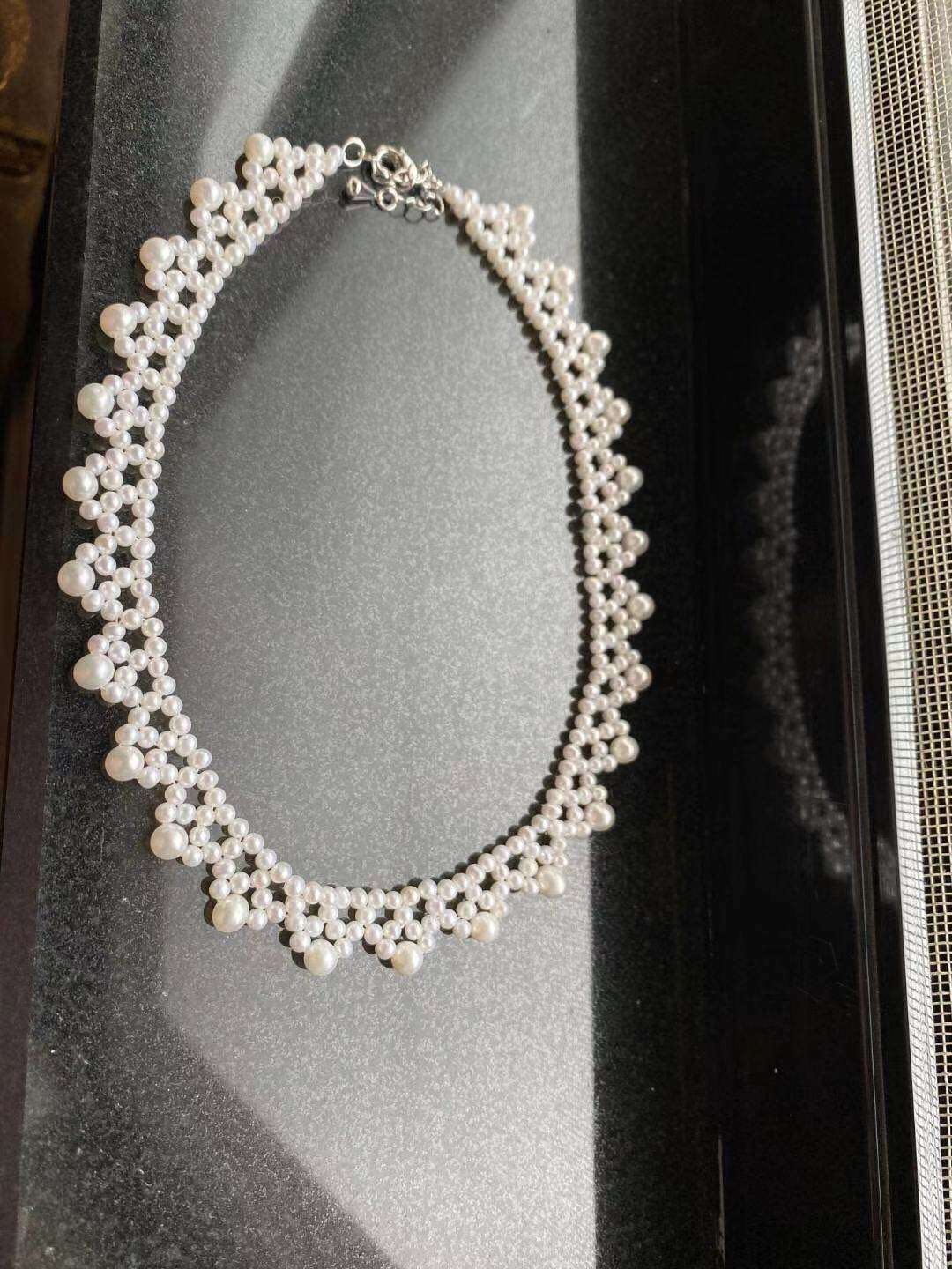 Estrela Barroco Pérola Gargantilha Bracelete Conjunto de