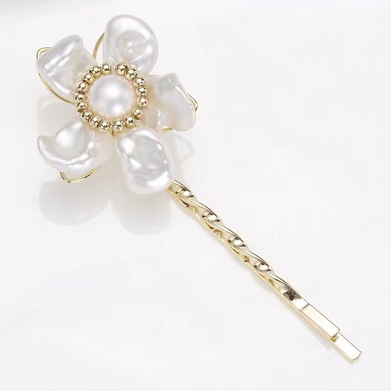 Flower Pearl Hair Pins