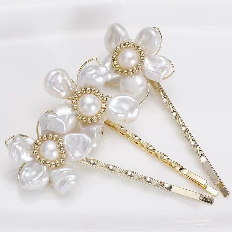 Flower Pearl Hair Pins