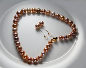 Classique Collier de Perles et Bracelet Violet