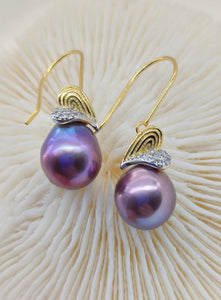 Deeply Purple Hook Earrings