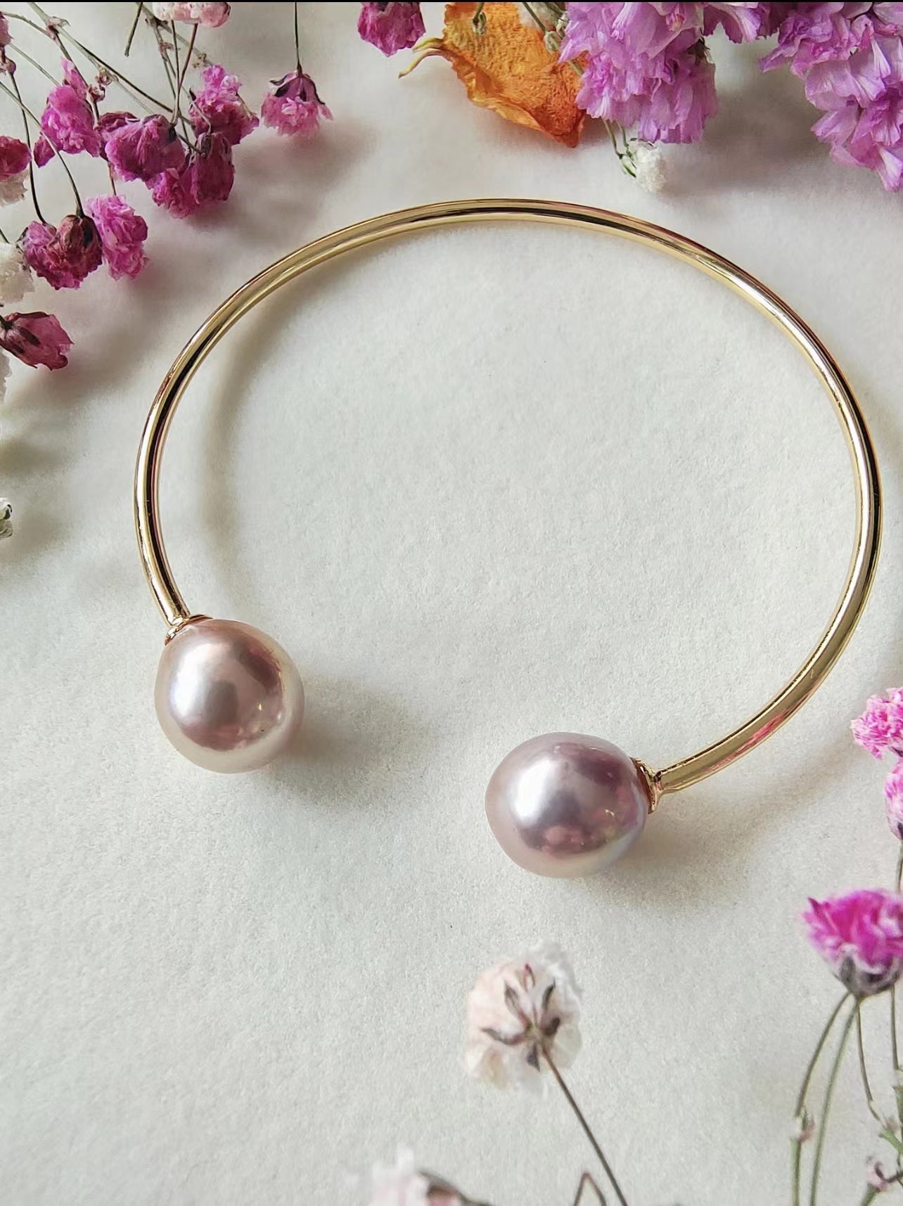 Double Pearl Bangles