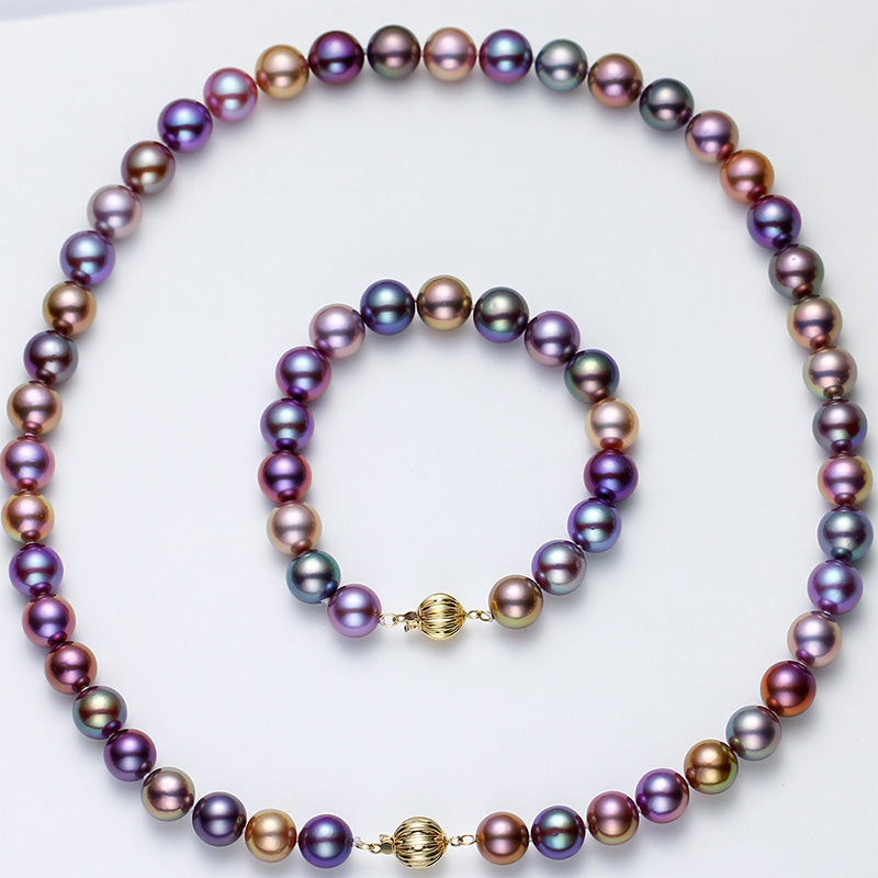 Ambilight Pearl Necklace & Bracelet Set