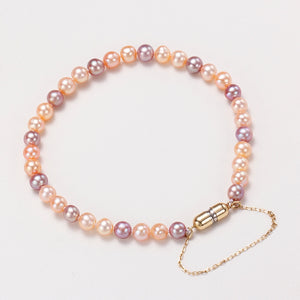S115 Braided Hand Strap Cultured Freshwater Baroque Pearl (3.5-4mm) . Ensemble de bracelets Stretch