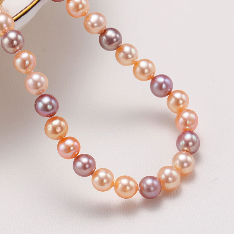 18K Gold Magnet Clasp Candy Baby Pearl Bracelet